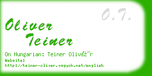 oliver teiner business card